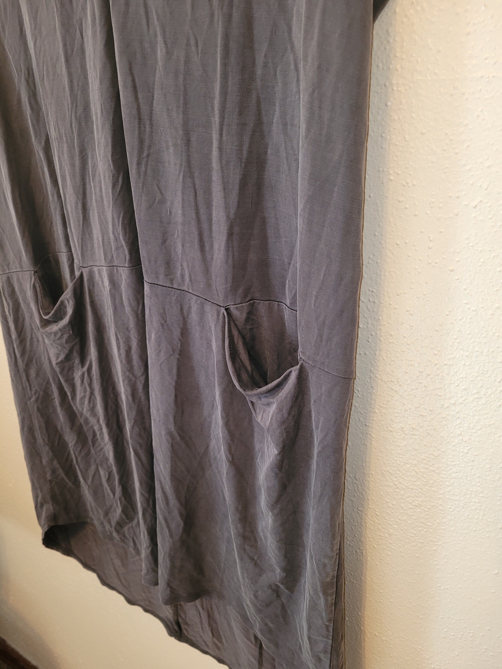 Dolan Anthro Slate Grey Super Soft V Neck Dress / Tunic With Pockets Large - Picture 5 of 5